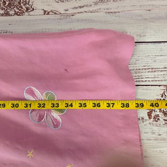 Vintage Silk Linen 8 Dress 10 Blazer Set Pink Pastel Embroidered Coquette Floral - Picture 14 of 16